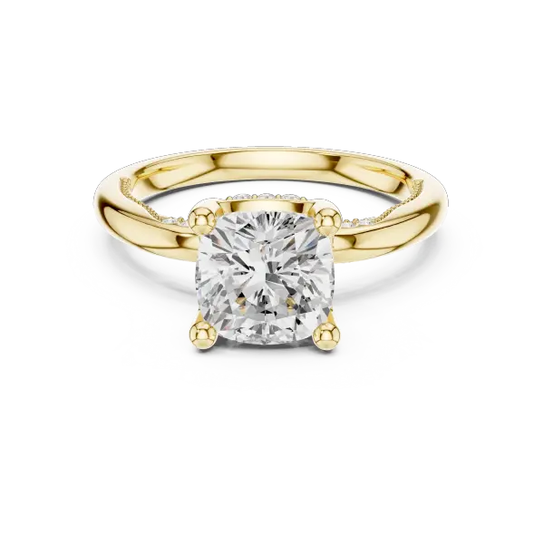 2.63 CT Cushion Cut Diamond Wedding Ring 14K White Gold