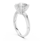 Heart Cut Twisted Milgrain Ring in 14K Yellow Gold