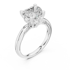 Heart Cut Twisted Milgrain Ring in 14K Yellow Gold