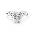 Heart Cut Twisted Milgrain Ring in 14K Yellow Gold
