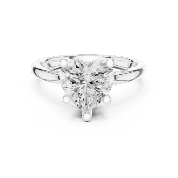 Heart Cut Twisted Milgrain Ring in 14K Yellow Gold