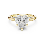 Heart Cut Twisted Milgrain Ring in 14K Yellow Gold