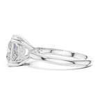 Princess Shaped Lab Diamond Alternative Ring with Braided Band Aesthetic