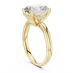Radiant Cut Engagement Ring with Twisted Milgrain Band in 14K White Gold