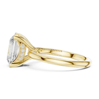 Radiant Cut Engagement Ring with Twisted Milgrain Band in 14K White Gold