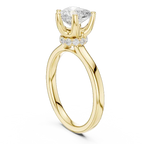Romantic Heart Cut Ring with Delicate Under-Halo and Slim High-Polish Band