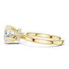 Romantic Heart Cut Ring with Delicate Under-Halo and Slim High-Polish Band