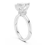 1.65 Ct Marquise Cut Diamond  Hidden Halo Solitaire Ring in 14K White Gold