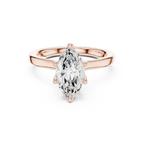 1.65 Ct Marquise Cut Diamond  Hidden Halo Solitaire Ring in 14K White Gold
