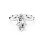 1.65 Ct Marquise Cut Diamond  Hidden Halo Solitaire Ring in 14K White Gold