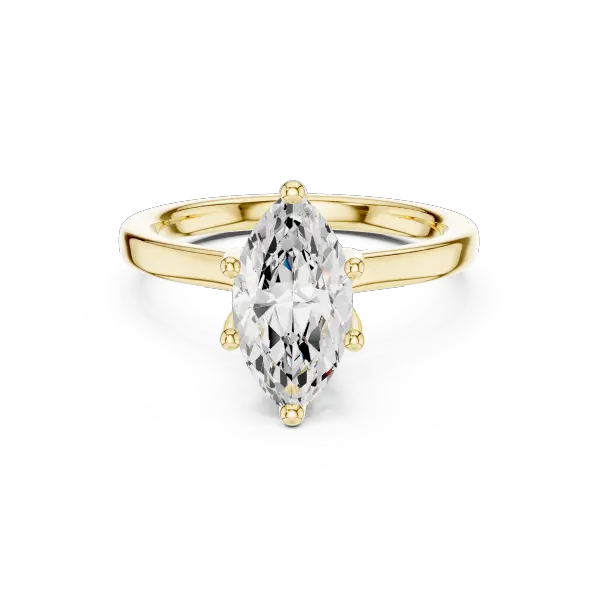 1.65 Ct Marquise Cut Diamond  Hidden Halo Solitaire Ring in 14K White Gold