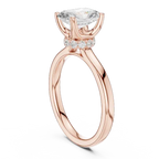 Radiant Shaped Lab Diamond Alternative Ring with Sparkling Hidden Accents