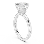 Radiant Shaped Lab Diamond Alternative Ring with Sparkling Hidden Accents
