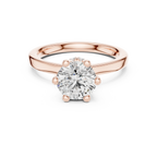 1.66 CT Round D Color Lab Grown Hidden Halo Wedding Ring