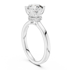 1.66 CT Round D Color Lab Grown Hidden Halo Wedding Ring