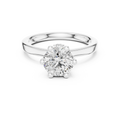 1.66 CT Round D Color Lab Grown Hidden Halo Wedding Ring
