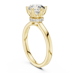 1.66 CT Round D Color Lab Grown Hidden Halo Wedding Ring