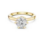 1.66 CT Round D Color Lab Grown Hidden Halo Wedding Ring