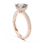 14K Gold Cushion Moissanite 2.30 CT VVS1 Engagement Ring