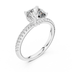 14K Gold Cushion Moissanite 2.30 CT VVS1 Engagement Ring