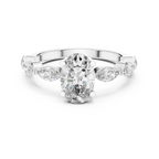 Multi-Stone Oval Moissanite D Color Engagement Ring 1.66 CT