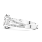 14K Gold Split Shank Handcrafted Oval Lab Diamond Ring 2.17 CT