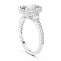 Three-Stone VVS1 Emerald Moissanite Brilliant Cut Wedding Ring