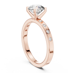 Modern Round Lab Diamond Handcrafted Engagement Ring