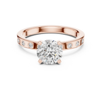 Modern Round Lab Diamond Handcrafted Engagement Ring