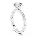 Modern Round Lab Diamond Handcrafted Engagement Ring