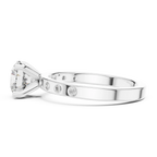 Modern Round Lab Diamond Handcrafted Engagement Ring