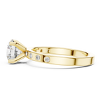 Modern Round Lab Diamond Handcrafted Engagement Ring