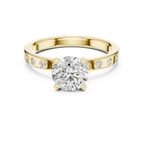 Modern Round Lab Diamond Handcrafted Engagement Ring