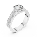 1.58 CT 14K Gold Cathedral Round Lab Diamond Engagement Ring