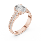 Handcrafted Oval Lab Diamond Engagement Ring 1.86 CT