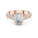Handcrafted Oval Lab Diamond Engagement Ring 1.86 CT