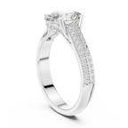 Handcrafted Oval Lab Diamond Engagement Ring 1.86 CT
