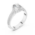Handcrafted Oval Lab Diamond Engagement Ring 1.86 CT