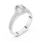 Handcrafted Oval Lab Diamond Engagement Ring 1.86 CT