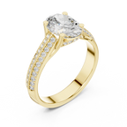 Handcrafted Oval Lab Diamond Engagement Ring 1.86 CT