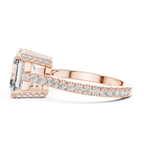  Hidden Halo D Color Princess Moissanite Engagement Ring