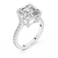  Hidden Halo D Color Princess Moissanite Engagement Ring