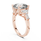 14K Gold Five-Stone Cushion Lab Diamond Ring 7.05 CT