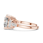14K Gold Five-Stone Cushion Lab Diamond Ring 7.05 CT