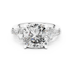 14K Gold Five-Stone Cushion Lab Diamond Ring 7.05 CT