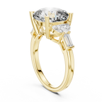 14K Gold Five-Stone Cushion Lab Diamond Ring 7.05 CT