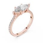 1.89 CT Marquise Moissanite Halo Diamond Ring D Color