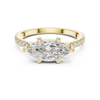 1.89 CT Marquise Moissanite Halo Diamond Ring D Color