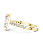 2.48 CT Halo Radiant Lab Diamond Handcrafted Engagement Ring