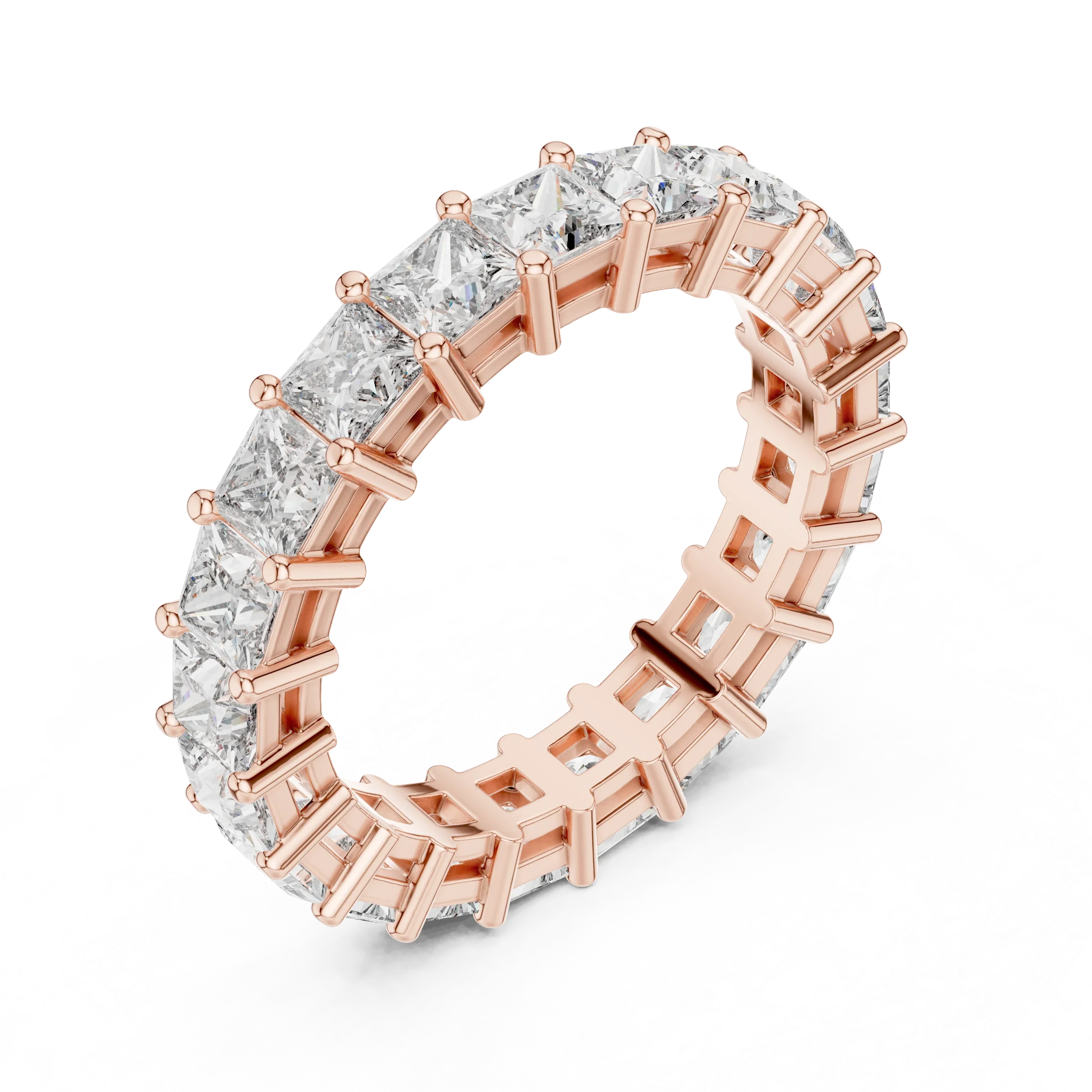 2.31 CT Princess Lab Grown 925 Silver Eternity Band